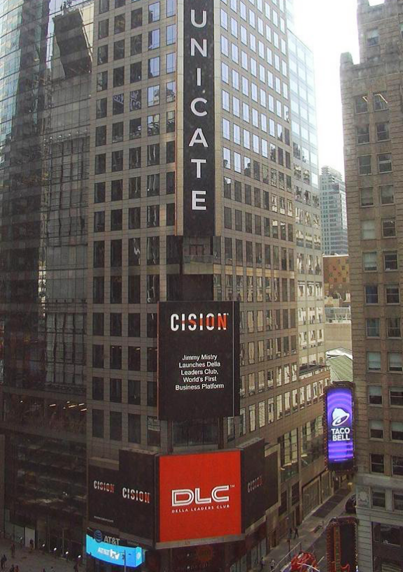 DLC billboard at Times Square, New York 18th June 2021