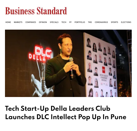 Business Standard featuring Della Leaders Club - Jimmy Mistry launches world's first business platform, DLC