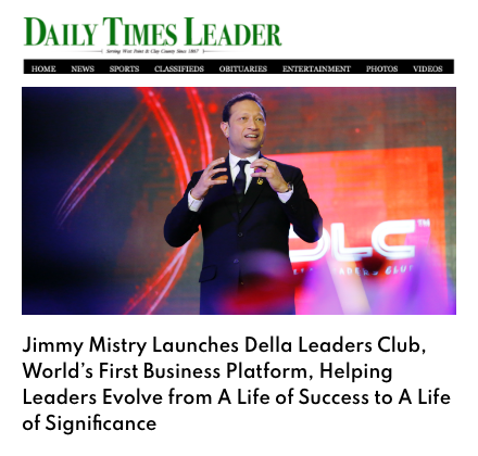 Daily Times Leader West Point Mississippi featuring Della Leaders Club - Jimmy Mistry launches DLC World's First Business Platform