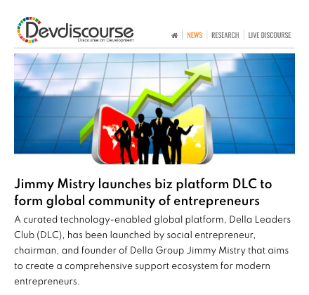 Devdiscourse featuring Della Leaders Club - DLC to form global community of entrepreneurs