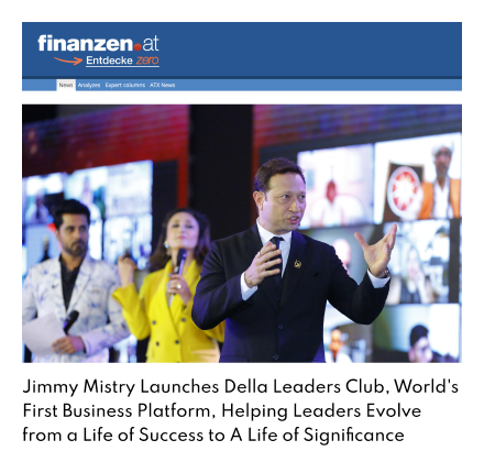 Finanzen at featuring Della Leaders Club - Jimmy Mistry launches DLC World's First Business Platform