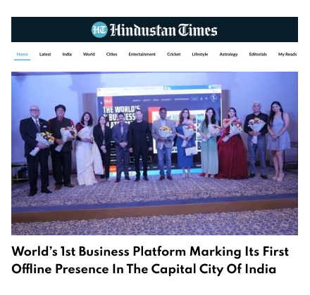 Hindustan Times featuring Della Leaders Club - Jimmy Mistry launches DLC World's First Business Platform