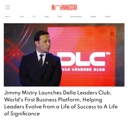 Morning Star News featuring Della Leaders Club - Jimmy Mistry launches DLC World's First Business Platform