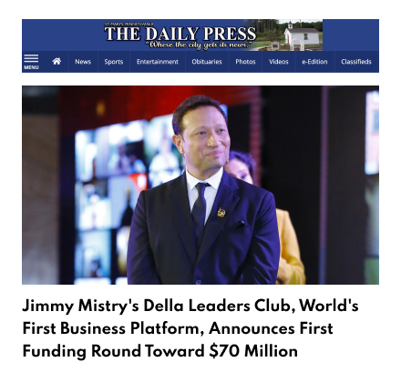 Mumbai-based social entrepreneur Jimmy Mistry's Della Leaders Club (DLC), the world's first technology-enabled global platform