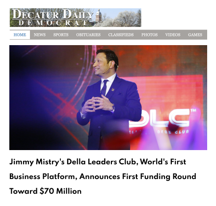 DecaturDailyDemocrat Featuring Della Leaders Club - Jimmy Mistry Launches World’s First Business Platform