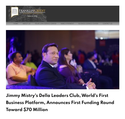 FranklinCredit Featuring Della Leaders Club - Jimmy Mistry Launches World’s First Business Platform