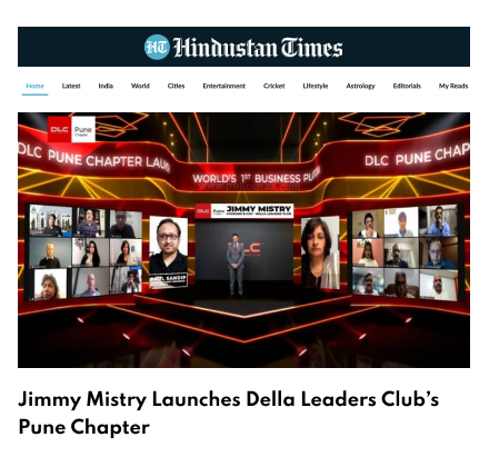 Hindustan times featuring Della Leaders Club - Jimmy Mistry Launches World’s First Business Platform, DLC