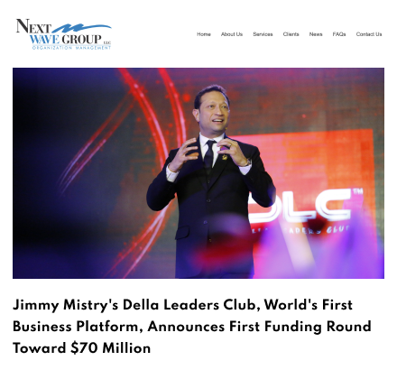 NextwaveGroup Featuring Della Leaders Club - Jimmy Mistry Launches World’s First Business Platform