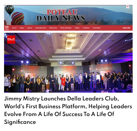 Poteau Daily News Poteau Oklahoma featuring Della Leaders Club - Jimmy Mistry launches DLC World's First Business Platform