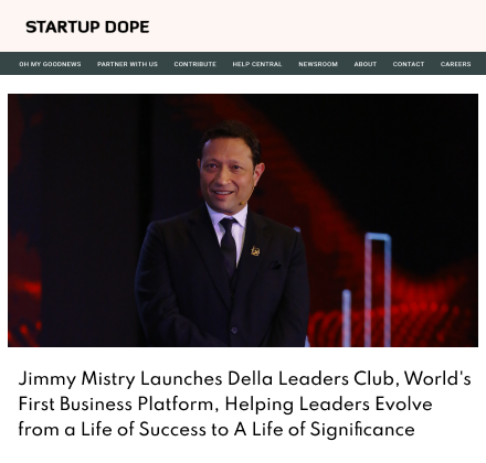 Startup Dope featuring Della Leaders Club - Jimmy Mistry launches DLC World's First Business Platform