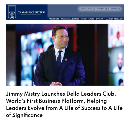Tamar Securities featuring Della Leaders Club - Jimmy Mistry launches DLC World's First Business Platform