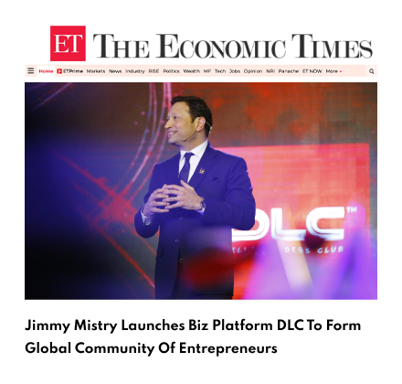 The Economic Times Featuring Della Leaders Club - DLC to form global community of entrepreneurs