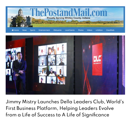 The post and mail columbia city indiana featuring Della Leaders Club - Jimmy Mistry launches DLC World's First Business Platform