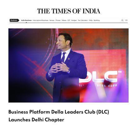 The Times Of India featuring Della Leaders Club - Jimmy Mistry launches DLC World's First Business Platform