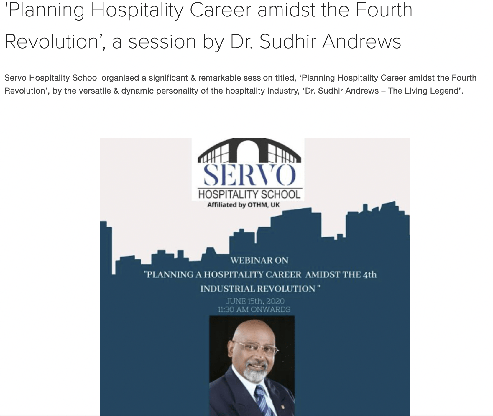 Prof. Dr. Sudhir Andrews Member of Della Leaders Club, Delhi Chapter